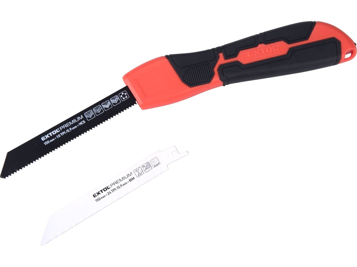 EXTOL PREMIUM 8806990 pila na dřevo a kov víceúčelová, se 2ks plátků 150mm Obrázek