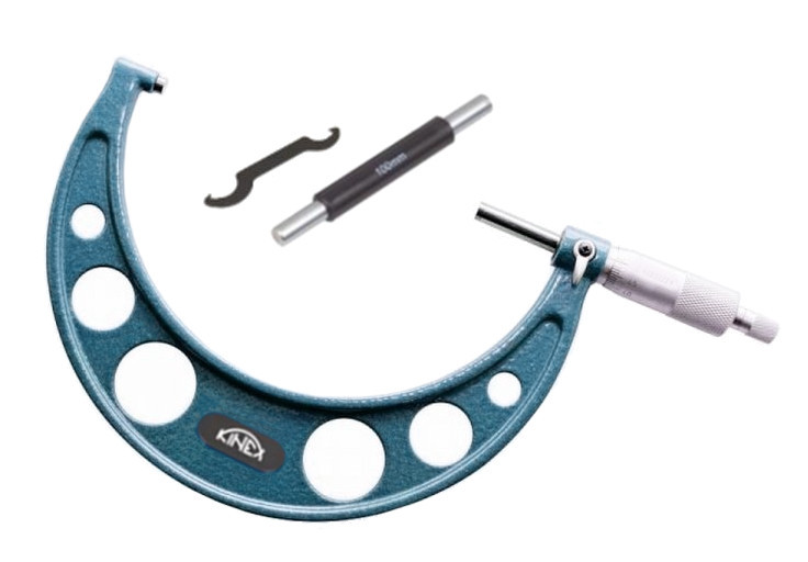 KINEX 7011 mikrometr třmenový 100-125 mm/0,01mm, ČSN 25 1420, DIN 863