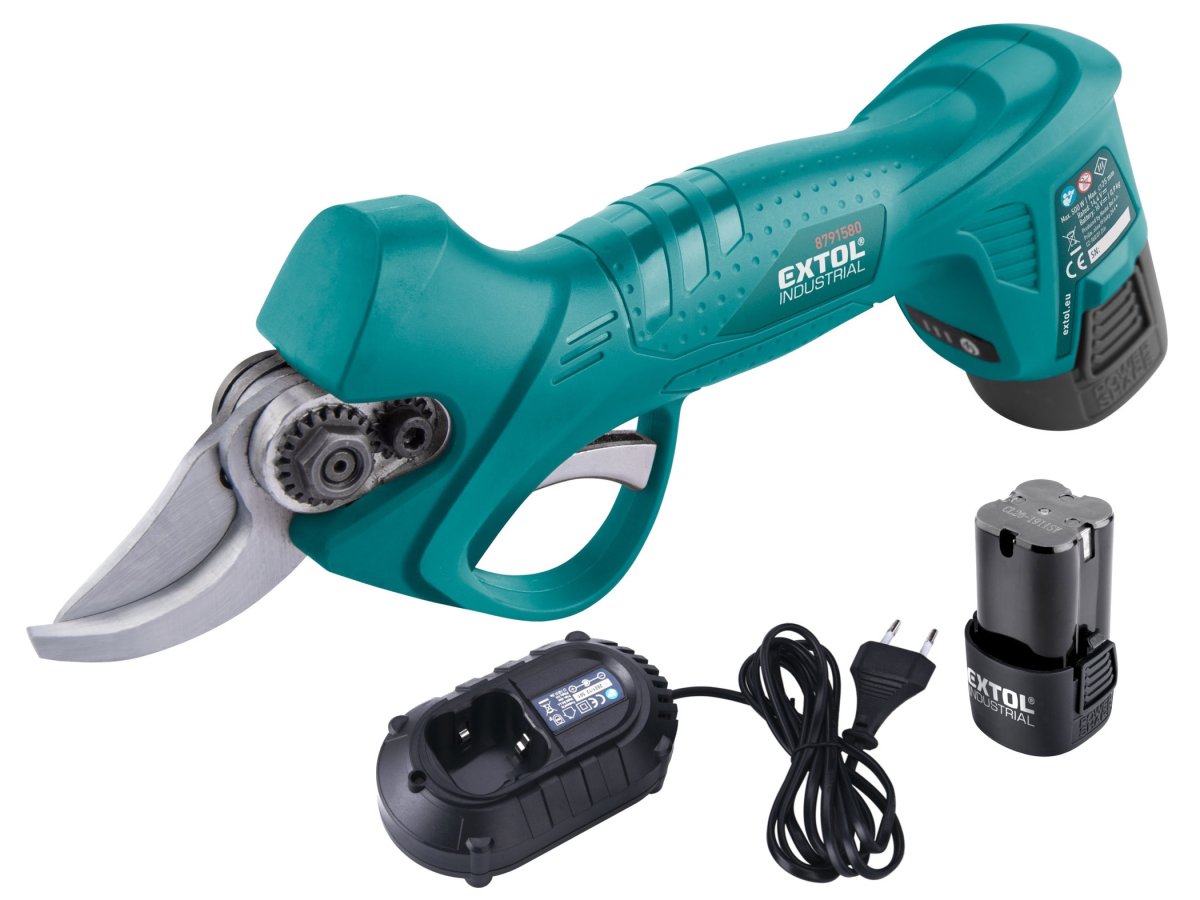 EXTOL INDUSTRIAL 8791580 aku nůžky zahradní, 16V LiIon 2x2Ah Obrázek