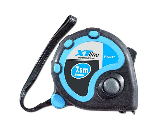 XTline P13017 svinovací metr7,5m pryžový obal Obrázek