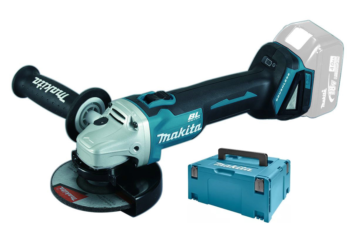 MAKITA DGA506ZJ aku úhlová bruska 125mm Li-ion LXT 18V, Makpac, bez aku Z Obrázek