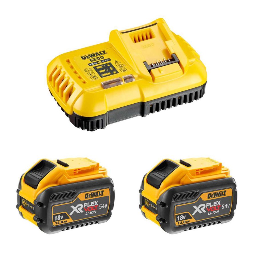 DeWALT DCB118Y2 sada nabíječka a baterie 18V/54V 2x12Ah XR FLEXVOLT Obrázek