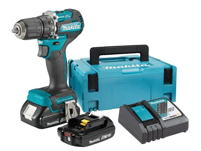 MAKITA DDF487RAJ aku bezuhlíkový šroubovák Li-ion LXT 18V 2,0 Ah,Makpac Obrázek