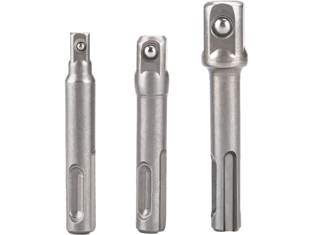 EXTOL PREMIUM sada adaptérů  SDS+ na čtyřhran 1/4"-3/8"-1/2", CrV - 3ks 8819695 Obrázek