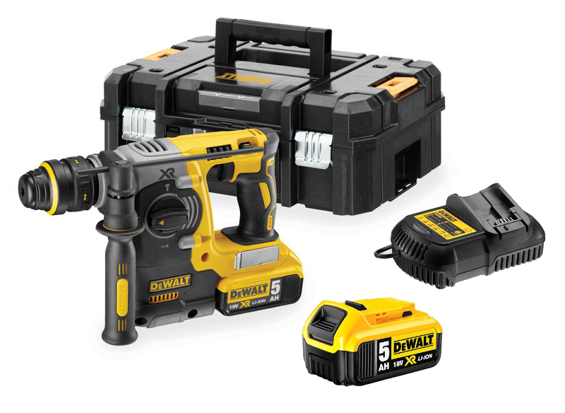 DeWALT DCH274P2T aku kombinované kladivo SDSplus + sklíčidlo 2,1J 18V 2x 5Ah TSTAK