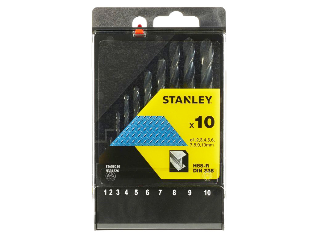 STANLEY STA56030 sada vrtáků do kovu 1-10mm Obrázek