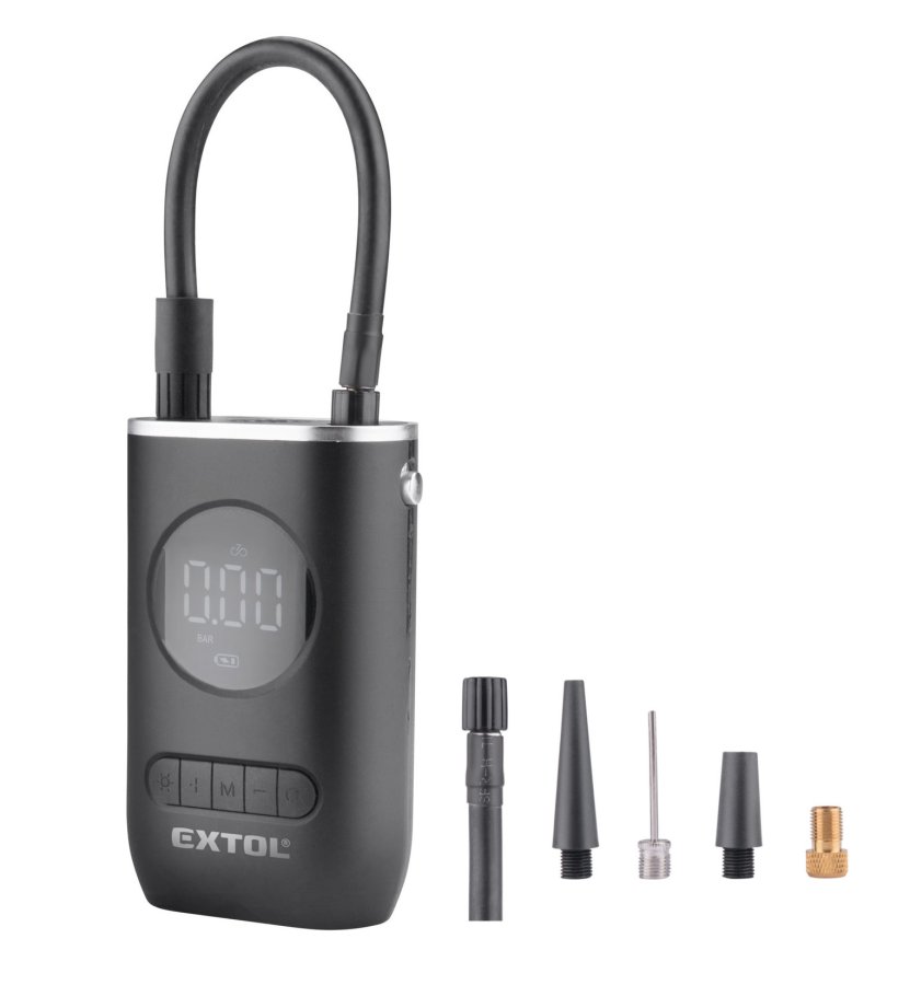 EXTOL PREMIUM 8891511 cestovní aku kompresor 10,8 bar USB nabíjení Obrázek