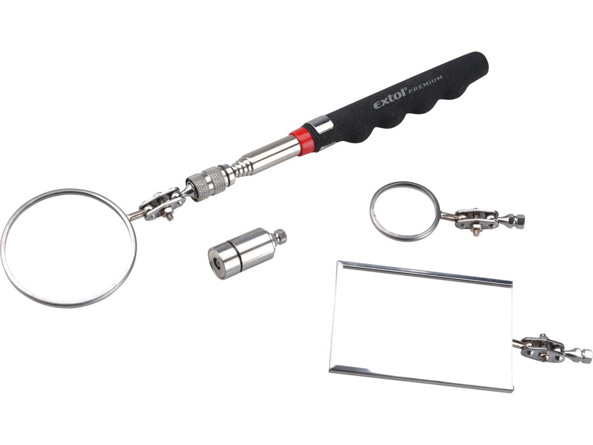 EXTOL PREMIUM 8863011 teleskopická inspekční sada zrcadel s magnetem 5ks Obrázek