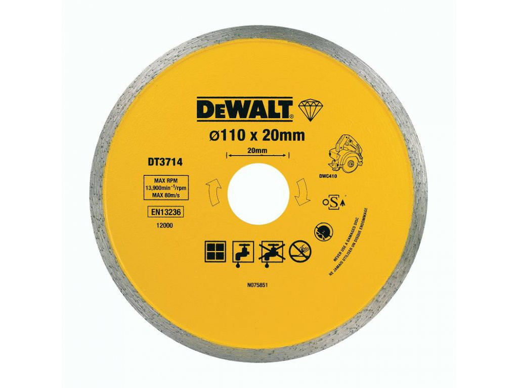 DeWALT DT3715 kotouč diamantový 110mm pro DWC410 Obrázek
