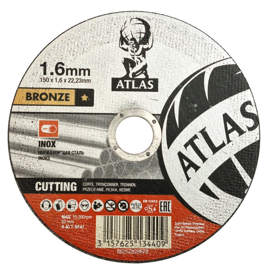 ATLAS 150x1.6 A46T BF41 řezný kotouč na nerez a ocel 66252829679 Obrázek