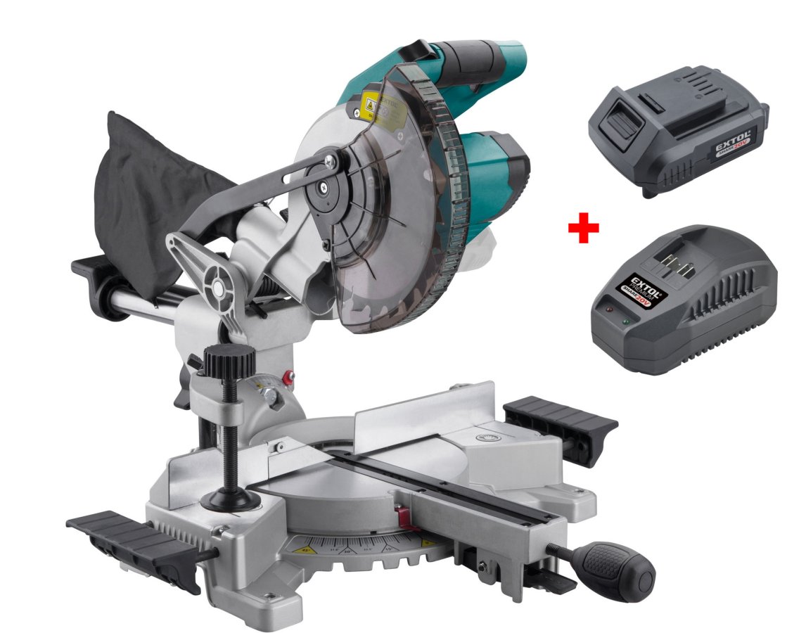 EXTOL INDUSTRIAL 8791826 pokosová aku pila SHARE20V LiIon 2Ah, 185mm, BRUSHLESS Obrázek