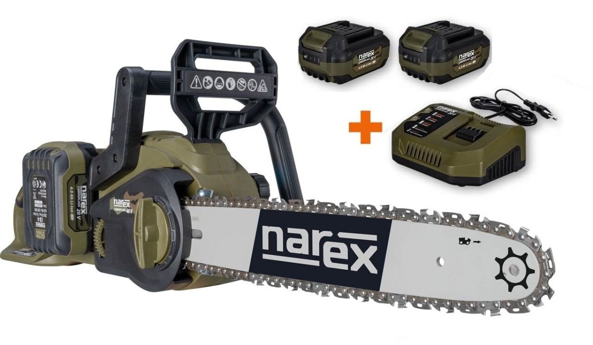 NAREX Camouflage CPR 350 4BN aku řetězová pila 20V LiIon 2x 4Ah 65406735