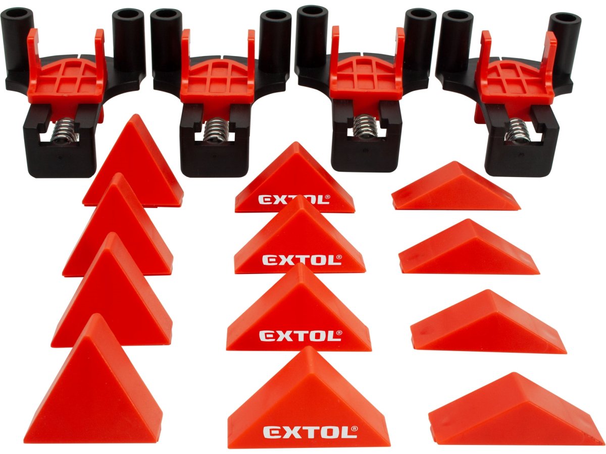 EXTOL PREMIUM 8815440 sada truhlářských rohových svěrek, 4ks 60°-90°-120° Obrázek