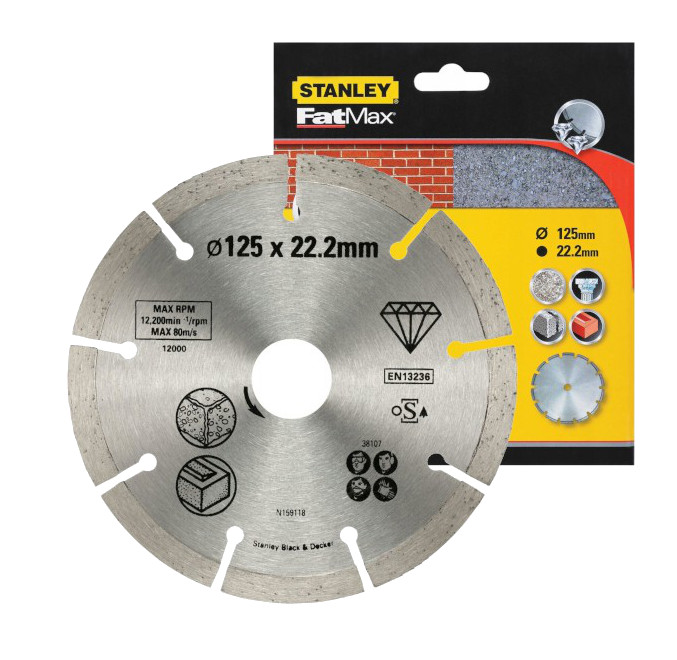 Diamantový dělicí kotouč 125 mm Stanley FatMax STA38107-XJ Obrázek