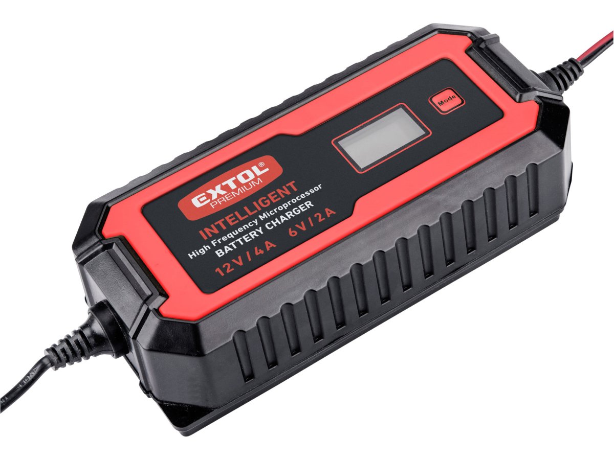 EXTOL PREMIUM 8897302 autonabíječka 12V/6V 4A 9 stupňová, řízená mikroprocesorem Obrázek