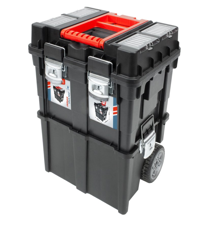 EXTOL PREMIUM 8856084 kufr na nářadí na kolečkách HD LOGIC dvoudílný 450x350x645mm Obrázek