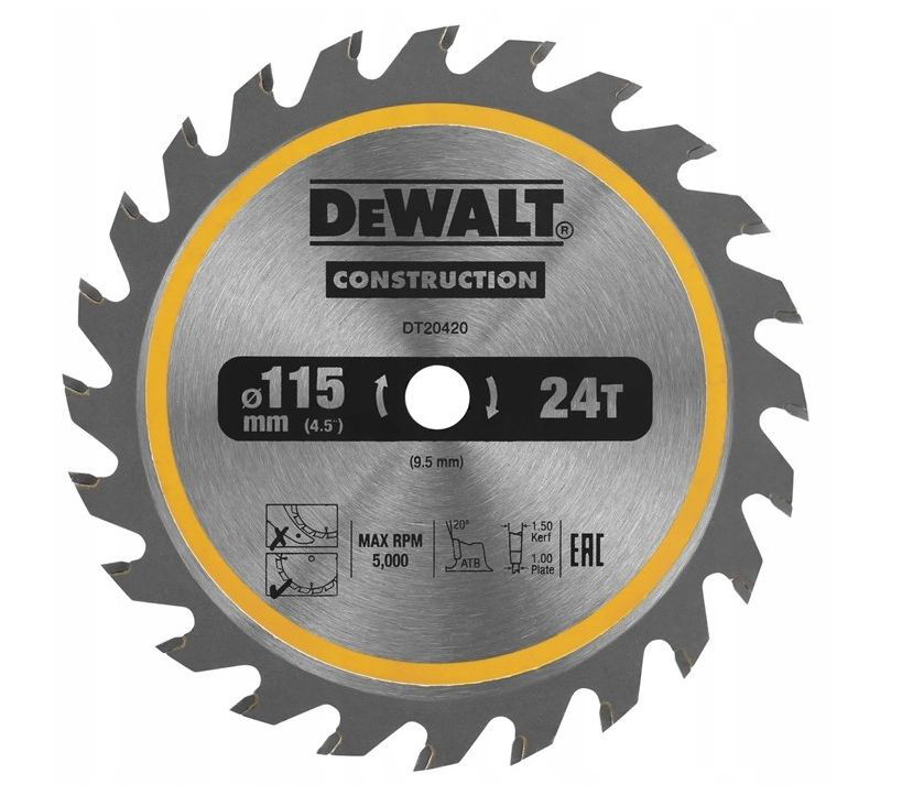 DeWALT TCT pilový kotouč 115mmx9,5mm (24z) Obrázek
