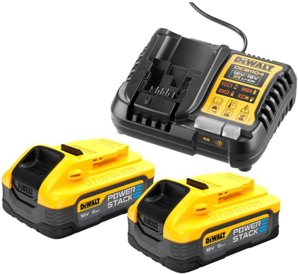 DeWALT DCB1104H2 XR Sada aku 18V (2x5Ah) + nabíječka POWERSTACK Obrázek