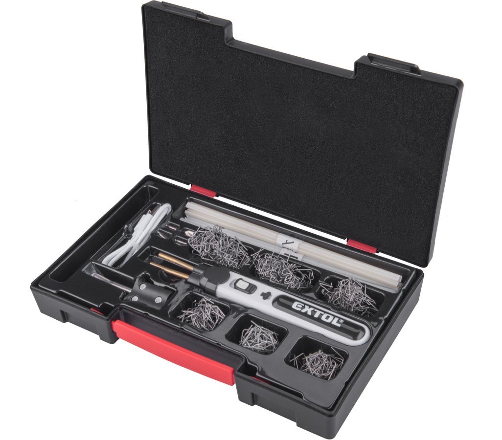 EXTOL PREMIUM 8891505 aku svářečka sponkovací na plasty 4V LiIon 2Ah USB Obrázek