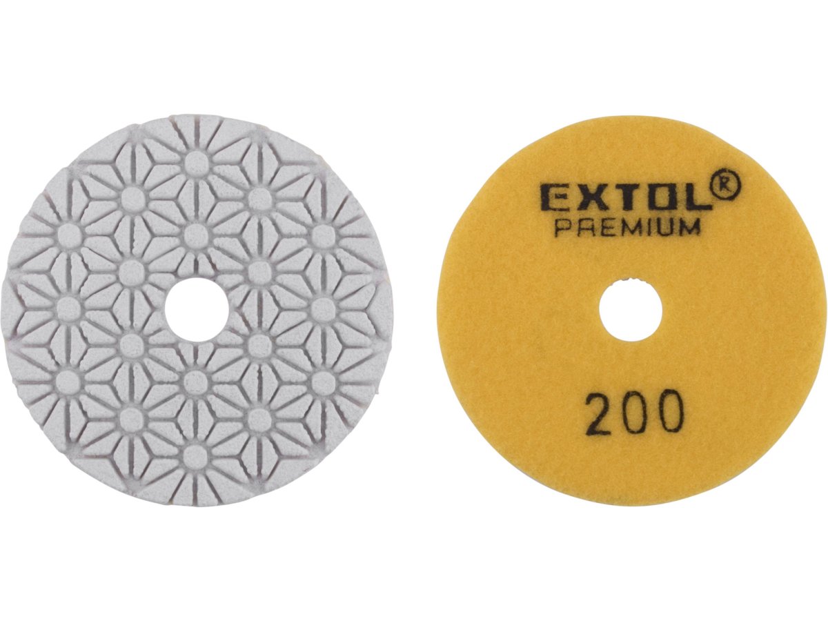EXTOL PREMIUM 8803094 kotouč diamantový leštící P200 na obklady 100mm suchý zip Obrázek