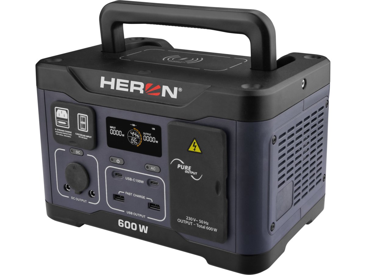 HERON 8896800 nabíjecí a napájecí aku stanice 600 W, 512 Wh LiFePo4 Obrázek