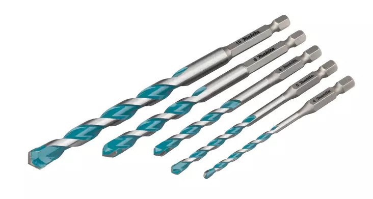 Levně MAKITA E-25432 sada vrtáků TCT se stopkou 1/4" šestihran multimateriál