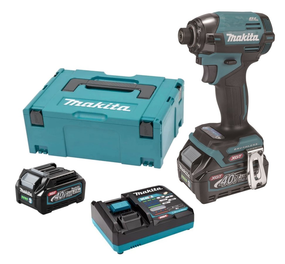 Levně MAKITA TD002GD201 aku rázový utahovák 1/4" LiIon XGT 40V 2x 2,5Ah