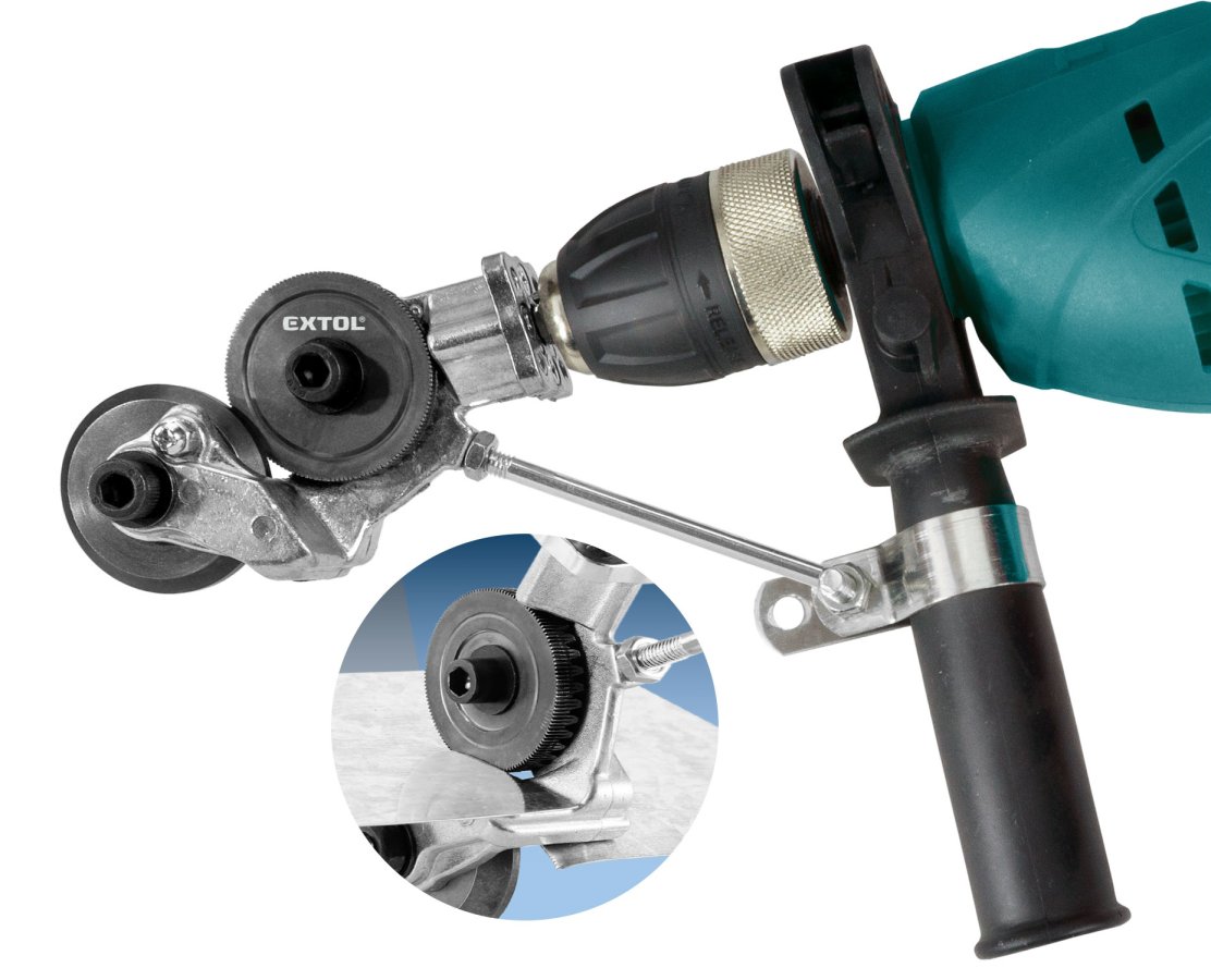 EXTOL CRAFT  913650 nástavec na vrtačku na stříhání plechu do 1,2mm