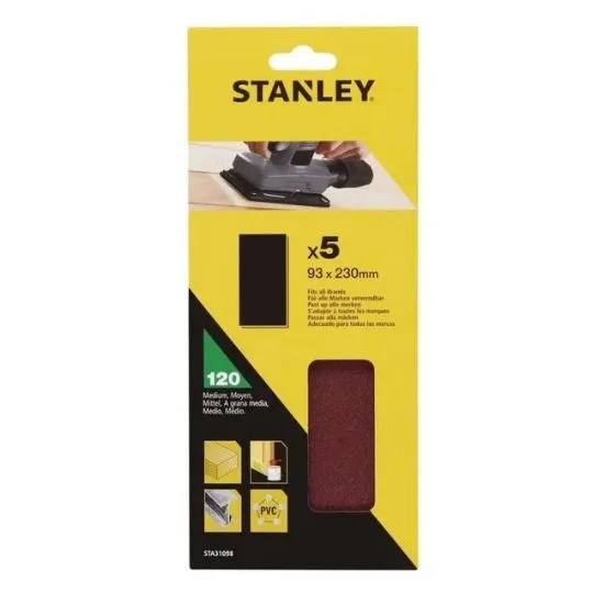 STANLEY STA31065 93x230mm K100 brusný papír, 10ks