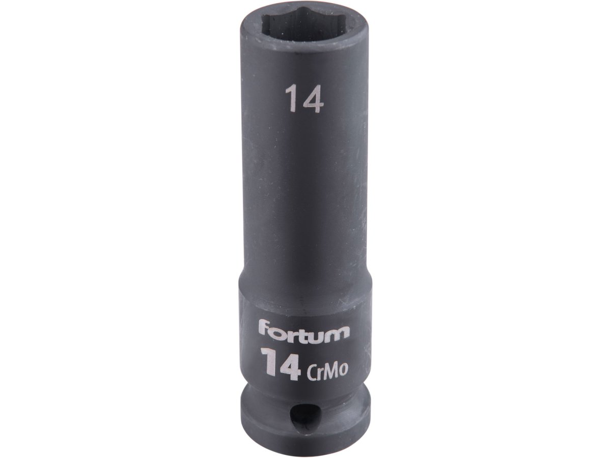 FORTUM 4703214 hlavice 1/2" nástrčná 14mm úderová průmyslová 78mm prodloužená CrMoV