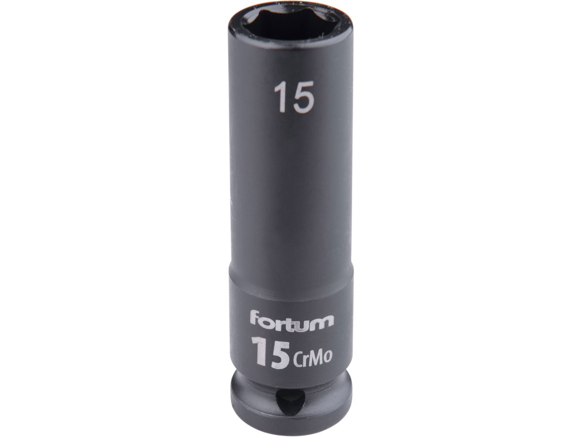 FORTUM 4703215 hlavice 1/2" nástrčná 15mm úderová průmyslová 78mm prodloužená CrMoV