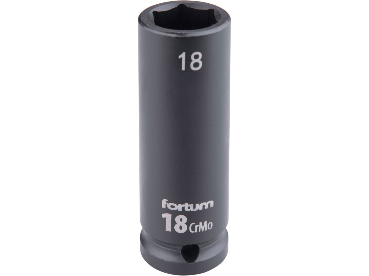 FORTUM 4703218 hlavice 1/2" nástrčná 18mm úderová průmyslová 78mm prodloužená CrMoV
