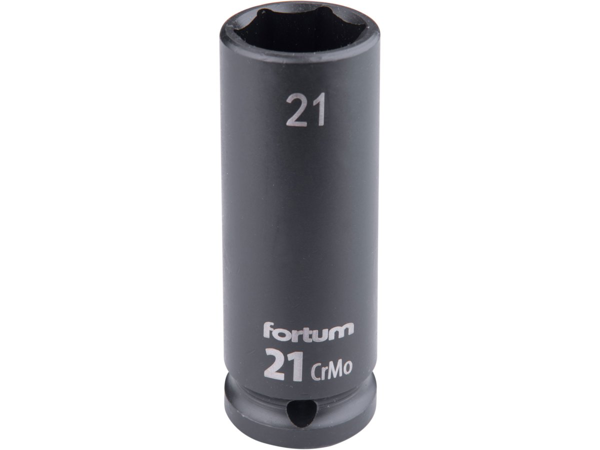 FORTUM 4703221 hlavice 1/2" nástrčná 21mm úderová průmyslová 78mm prodloužená CrMoV