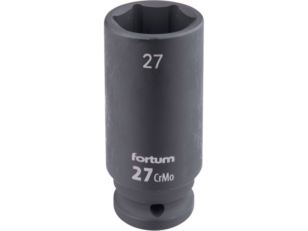 FORTUM 4703227 hlavice 1/2" nástrčná 27mm úderová průmyslová 78mm prodloužená CrMoV