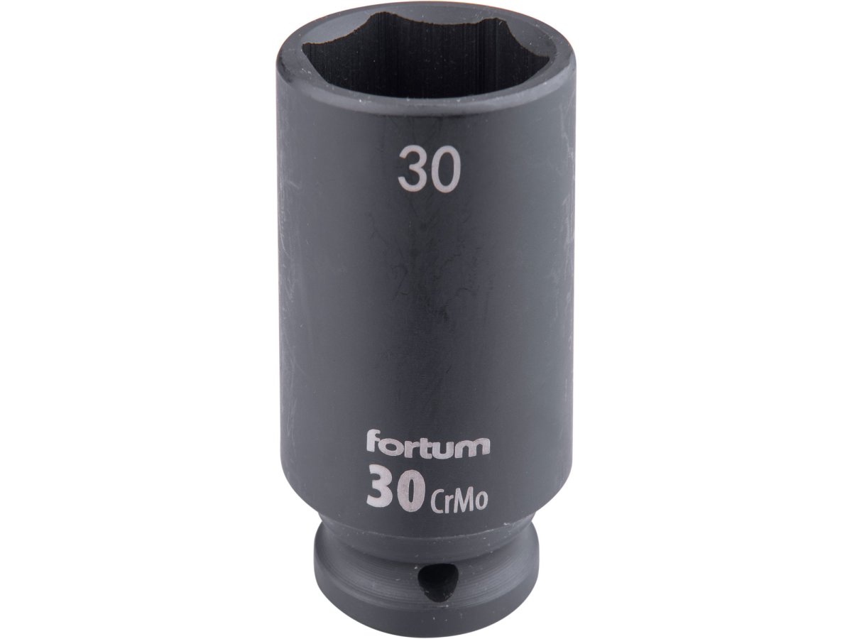 FORTUM 4703230 hlavice 1/2" nástrčná 30mm úderová průmyslová 78mm prodloužená CrMoV