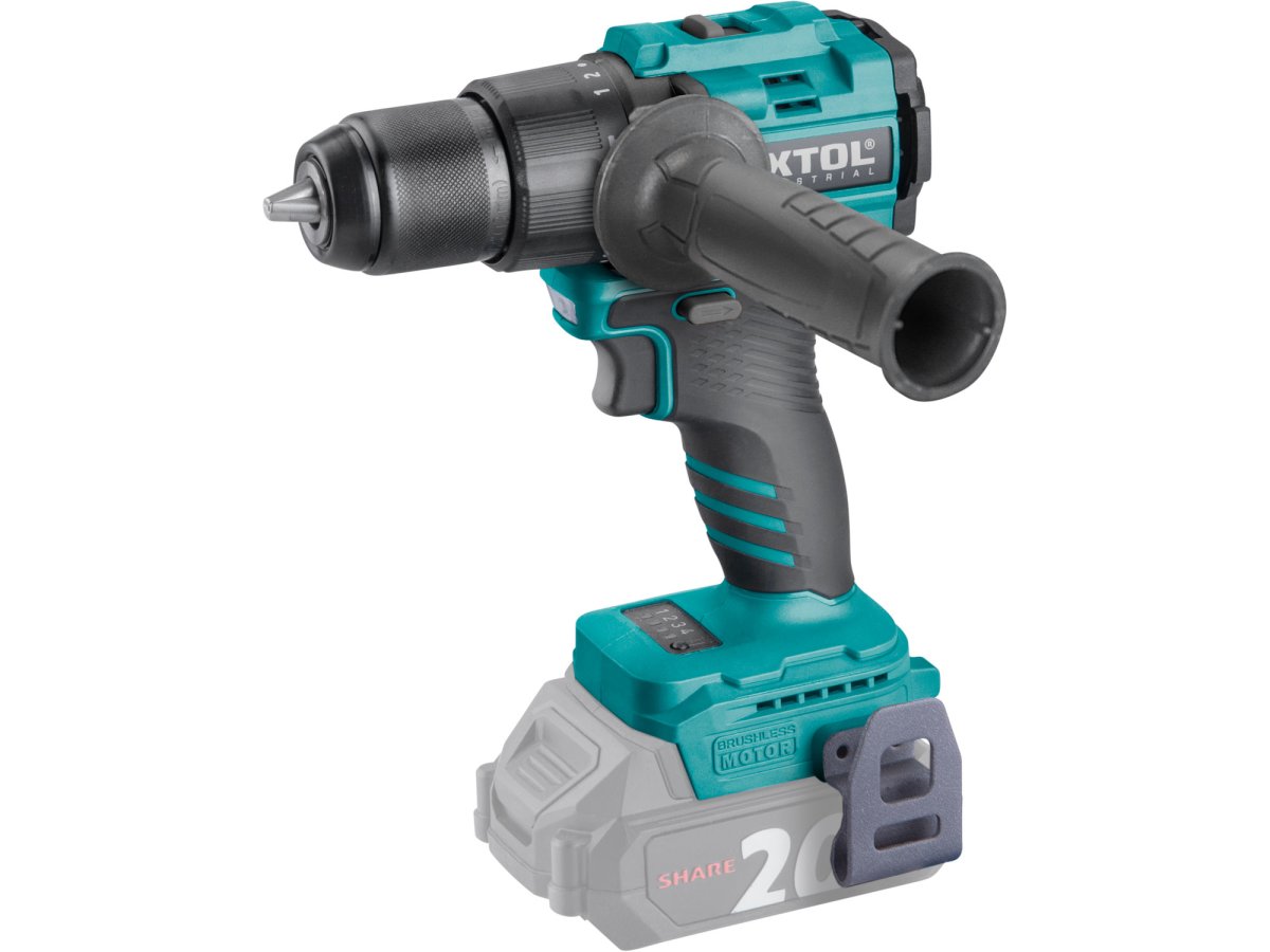 EXTOL INDUSTRIAL 8791805 příklepová aku vrtačka SHARE20V LiIon bez aku, BRUSHLESS