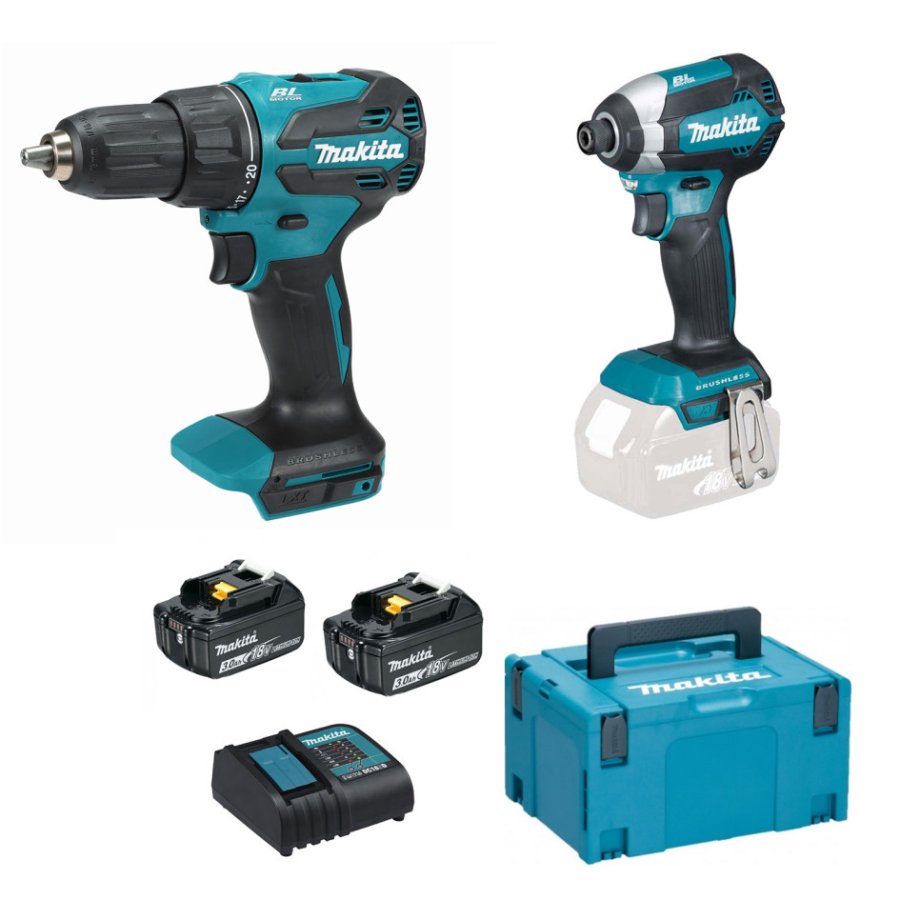 MAKITA DLX2537SJ aku sada DHP490+DTD153 Li-ion LXT 18V/2x3,0Ah
