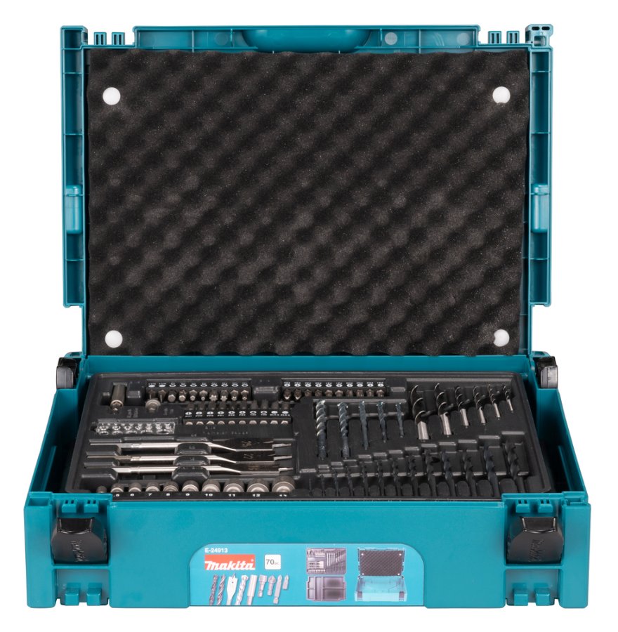 MAKITA E-24913 sada bitů a vrtáků 70 ks v Makpacu
