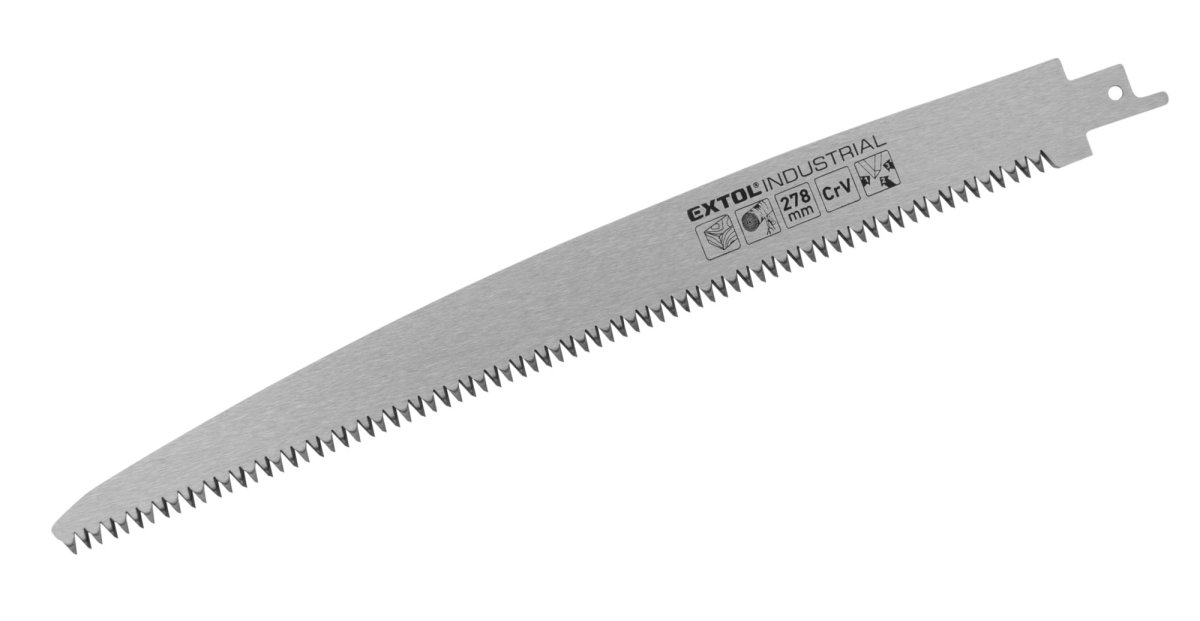 EXTOL INDUSTRIAL 8706105 plátek na dřevo rovný do pily ocasky 278mm CrV