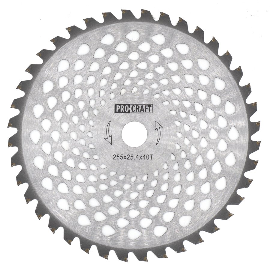 PROCRAFT H/P-40T nůž křovinořezu (kotouč) (D255*25.4) 40T karbid wolframu