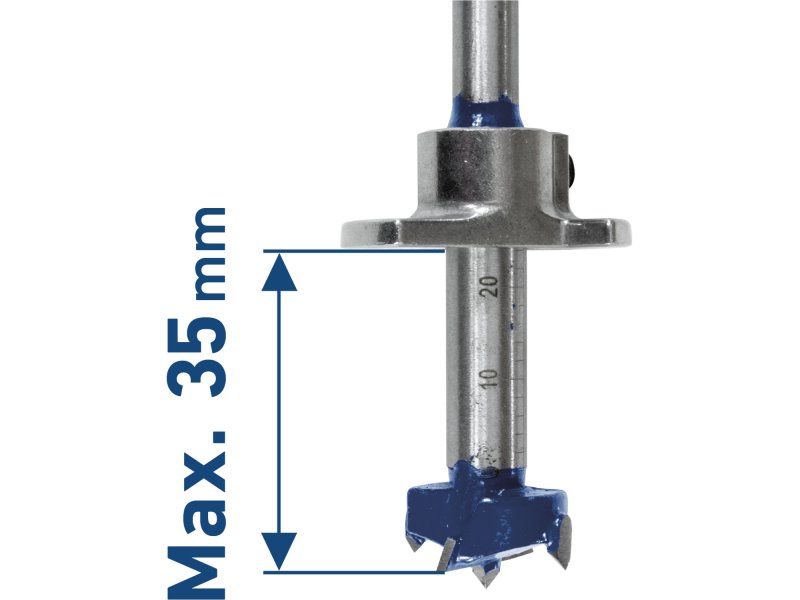 EXTOL CRAFT 902003 sada vidiových sukovníků s hloubkovým dorazem 10,20,25,30,35mm Obrázek