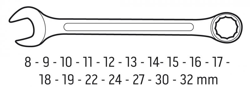 NEO TOOLS sada očkoplochých klíčů 6-32mm, 17ks, 09-753 Obrázek