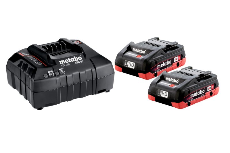 METABO Basic-Set LiHD akumulátor 18V (2x4,0 Ah) a nabíječka ASC 55