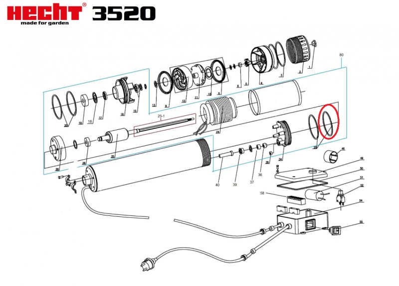 HECHT 352000050 těsnění pro čerpadlo H3520