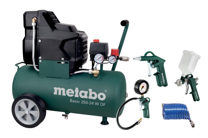 METABO Basic 250-24 W OF Set kompresor bezolejový + sada LPZ 4 (690865000)