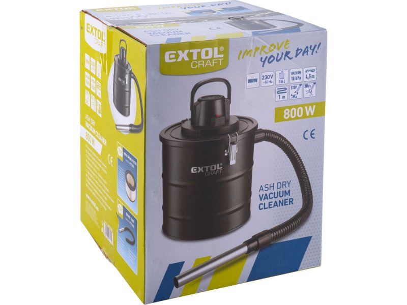 EXTOL CRAFT 417230 vysavač popela krbový 800W 18 lit. Obrázek