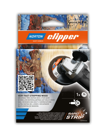 NORTON clipper kotouč Rapid Strip na dřevo 125x22mm F2209 Coarse 05539554268 Obrázek