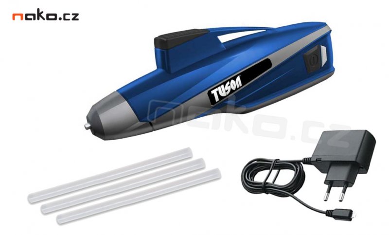 TUSON 130058 nabíjecí tavná lepící aku pistole GLUE PEN 3,7V LiIon 1,5Ah, 7mm Obrázek