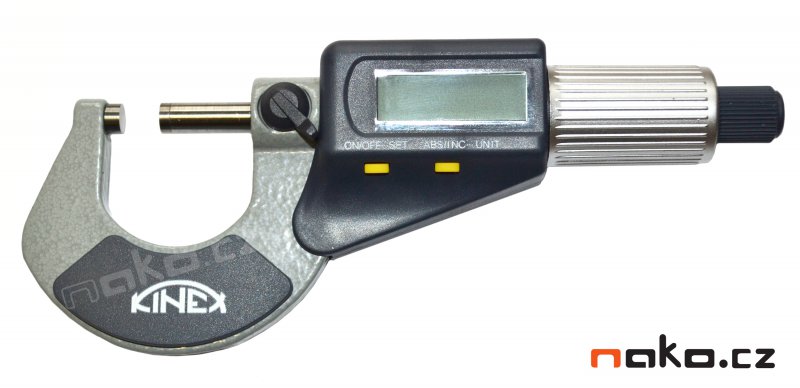 KINEX mikrometr třmenový digitální 0-25mm, 0,001mm, 7031