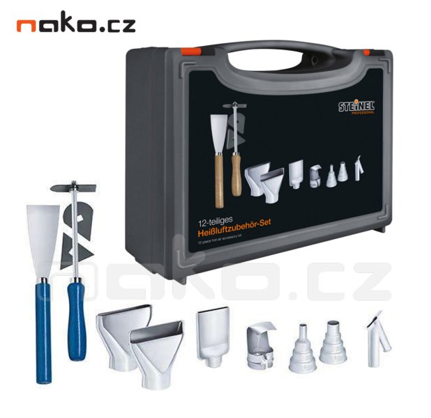 STEINEL 075569 sada příslušenství k horkovzdušným pistolím 12 ks v kufru 103737600 Obrázek
